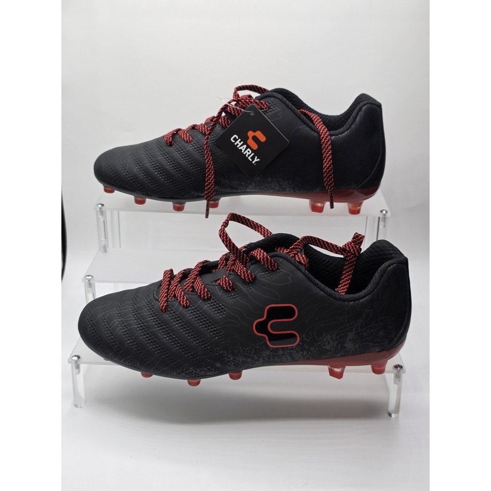 Charly Hot Cross 2.0 FG Soccer Cleats - Black/Red Size 8 Style 1084433